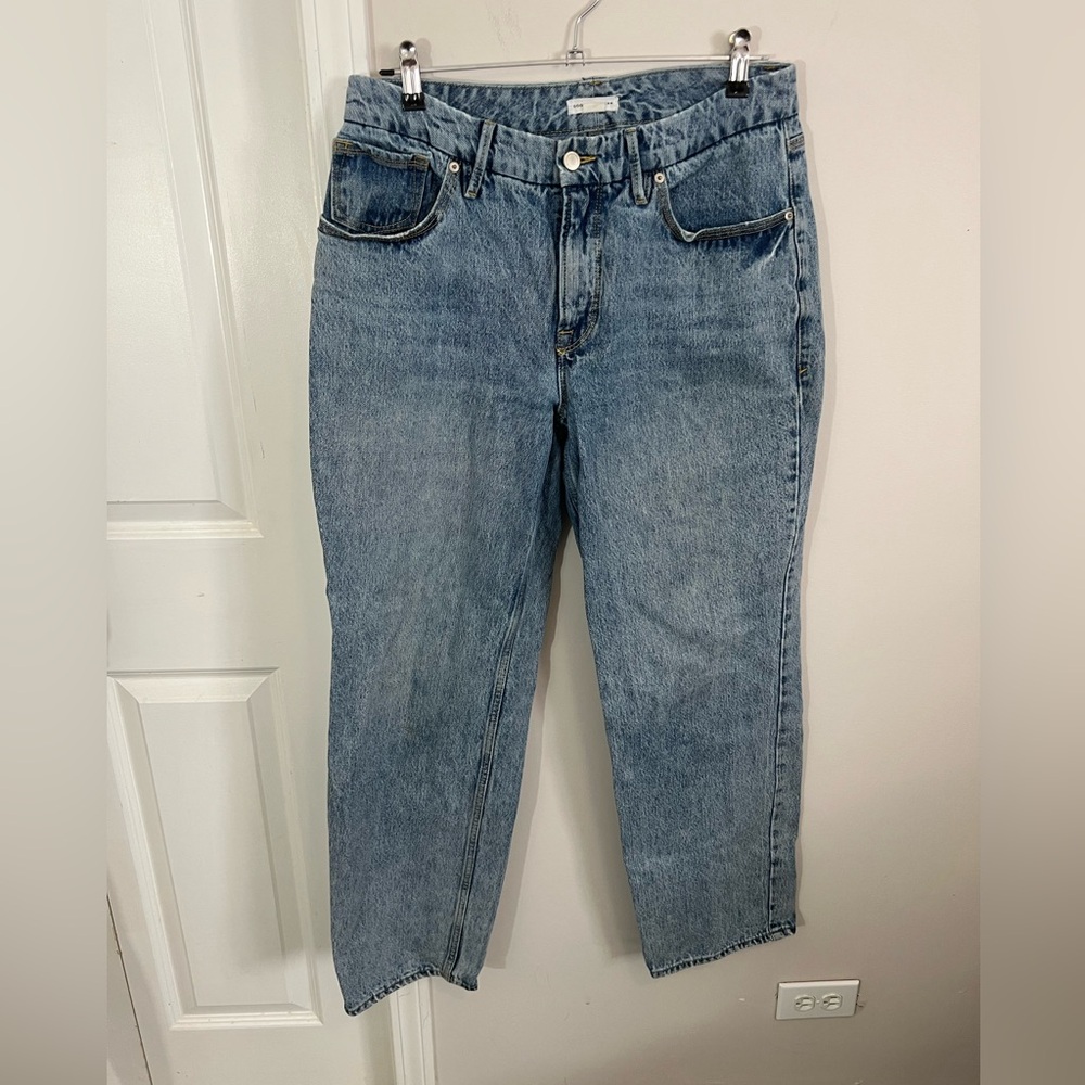 Good American Classic Blue Straight Leg Jeans